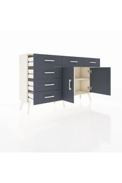 Arges Konsol 2 Raflı 6 Çekmeceli 2 Kapaklı 132x30x83 - S144M028V08A