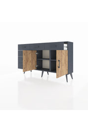 Arges Konsol 2 Raflı 6 Çekmeceli 2 Kapaklı 132x30x83 - S144M028V11A