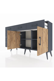 Arges Konsol 2 Raflı 6 Çekmeceli 2 Kapaklı 132x30x83 - S144M028V11A