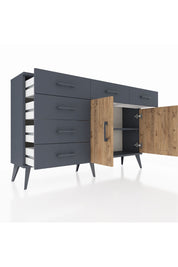 Arges Konsol 2 Raflı 6 Çekmeceli 2 Kapaklı 132x30x83 - S144M028V11A