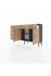 Arges Konsol 2 Raflı 6 Çekmeceli 2 Kapaklı 132x30x83 - S144M028V12A