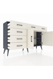 Arges Konsol 2 Raflı 6 Çekmeceli 2 Kapaklı 132x30x83 - S144M028V13A