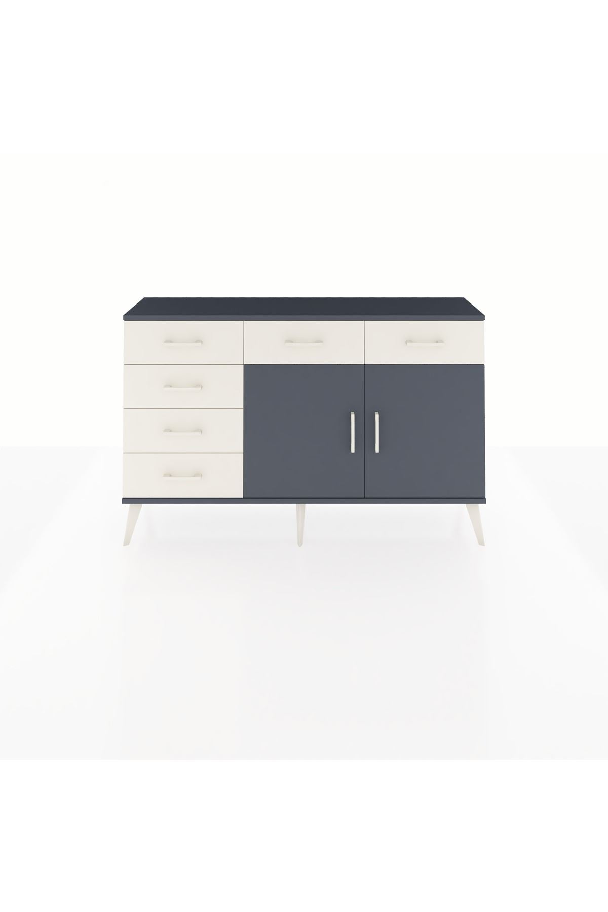 Arges Konsol 2 Raflı 6 Çekmeceli 2 Kapaklı 132x30x83 - S144M028V16A