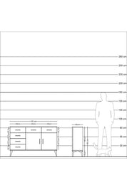 Arges Konsol 2 Raflı 6 Çekmeceli 2 Kapaklı 132x30x83 - S144M028V16A