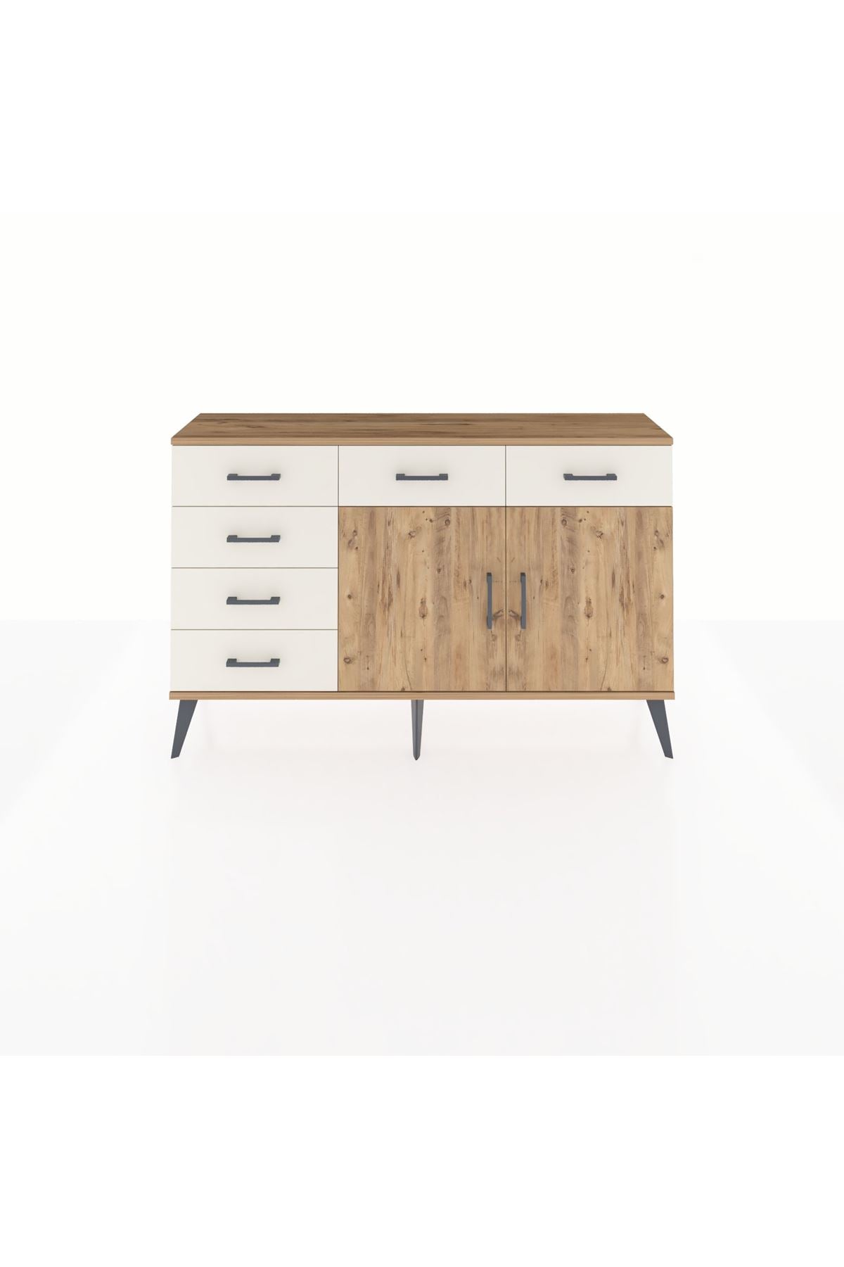 Arges Konsol 2 Raflı 6 Çekmeceli 2 Kapaklı 132x30x83 - S144M028V19A