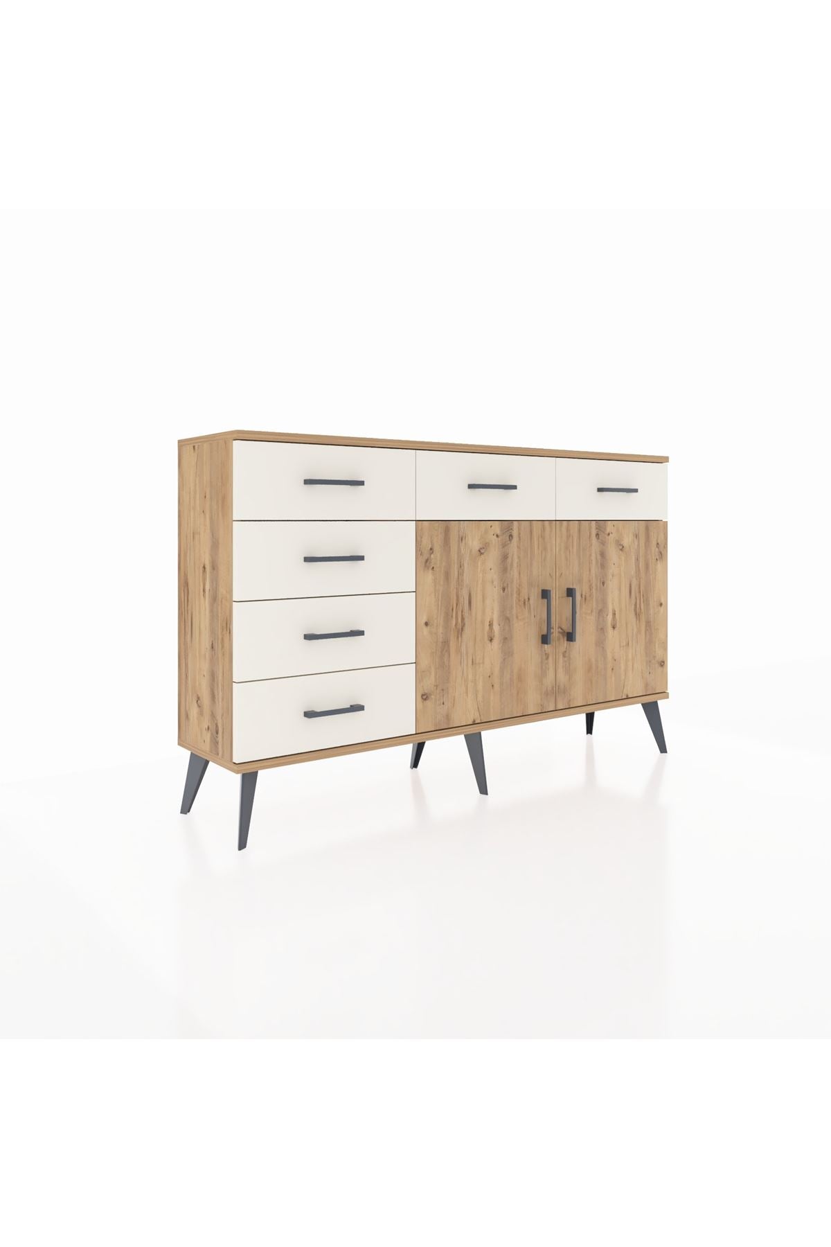 Arges Konsol 2 Raflı 6 Çekmeceli 2 Kapaklı 132x30x83 - S144M028V19A