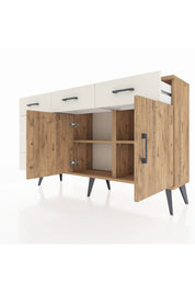 Arges Konsol 2 Raflı 6 Çekmeceli 2 Kapaklı 132x30x83 - S144M028V19A