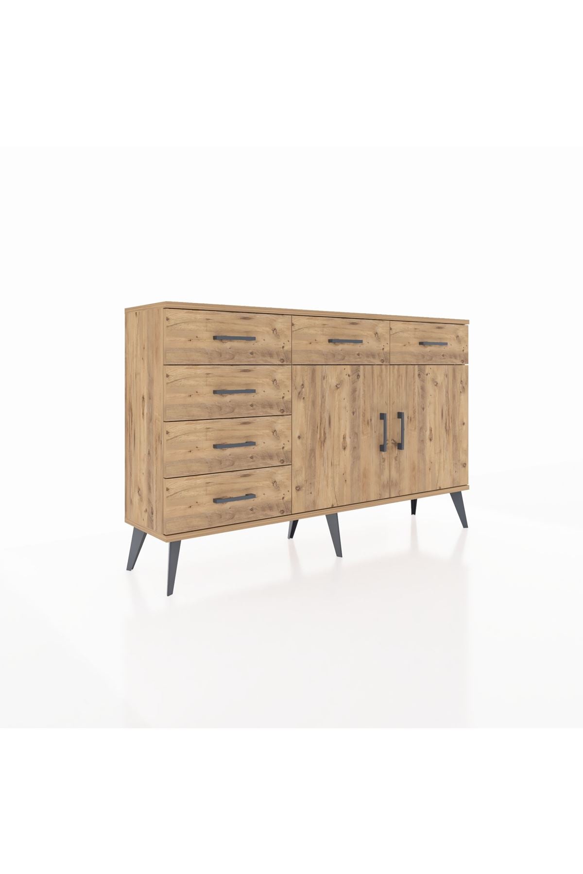 Arges Konsol 2 Raflı 6 Çekmeceli 2 Kapaklı 132x30x83 - S144M028V21A