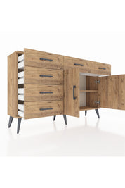 Arges Konsol 2 Raflı 6 Çekmeceli 2 Kapaklı 132x30x83 - S144M028V21A