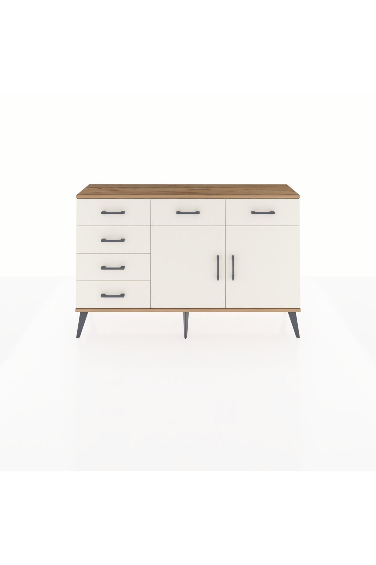 Arges Konsol 2 Raflı 6 Çekmeceli 2 Kapaklı 132x30x83 - S144M028V22A