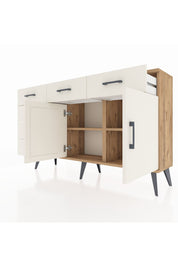 Arges Konsol 2 Raflı 6 Çekmeceli 2 Kapaklı 132x30x83 - S144M028V22A