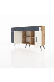 Arges Konsol 2 Raflı 6 Çekmeceli 2 Kapaklı 132x30x83 - S144M028V23A