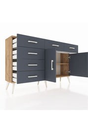 Arges Konsol 2 Raflı 6 Çekmeceli 2 Kapaklı 132x30x83 - S144M028V26A