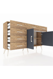 Arges Konsol 2 Raflı 6 Çekmeceli 2 Kapaklı 132x30x83 - S144M028V27A