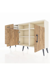 Arges Konsol 4 Raflı 4 Çekmeceli 2 Kapaklı 132x30x83 - S144M029V03A