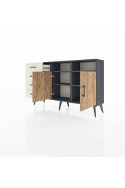 Arges Konsol 4 Raflı 4 Çekmeceli 2 Kapaklı 132x30x83 - S144M029V10A