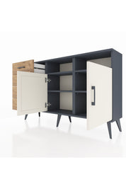 Arges Konsol 4 Raflı 4 Çekmeceli 2 Kapaklı 132x30x83 - S144M029V15A