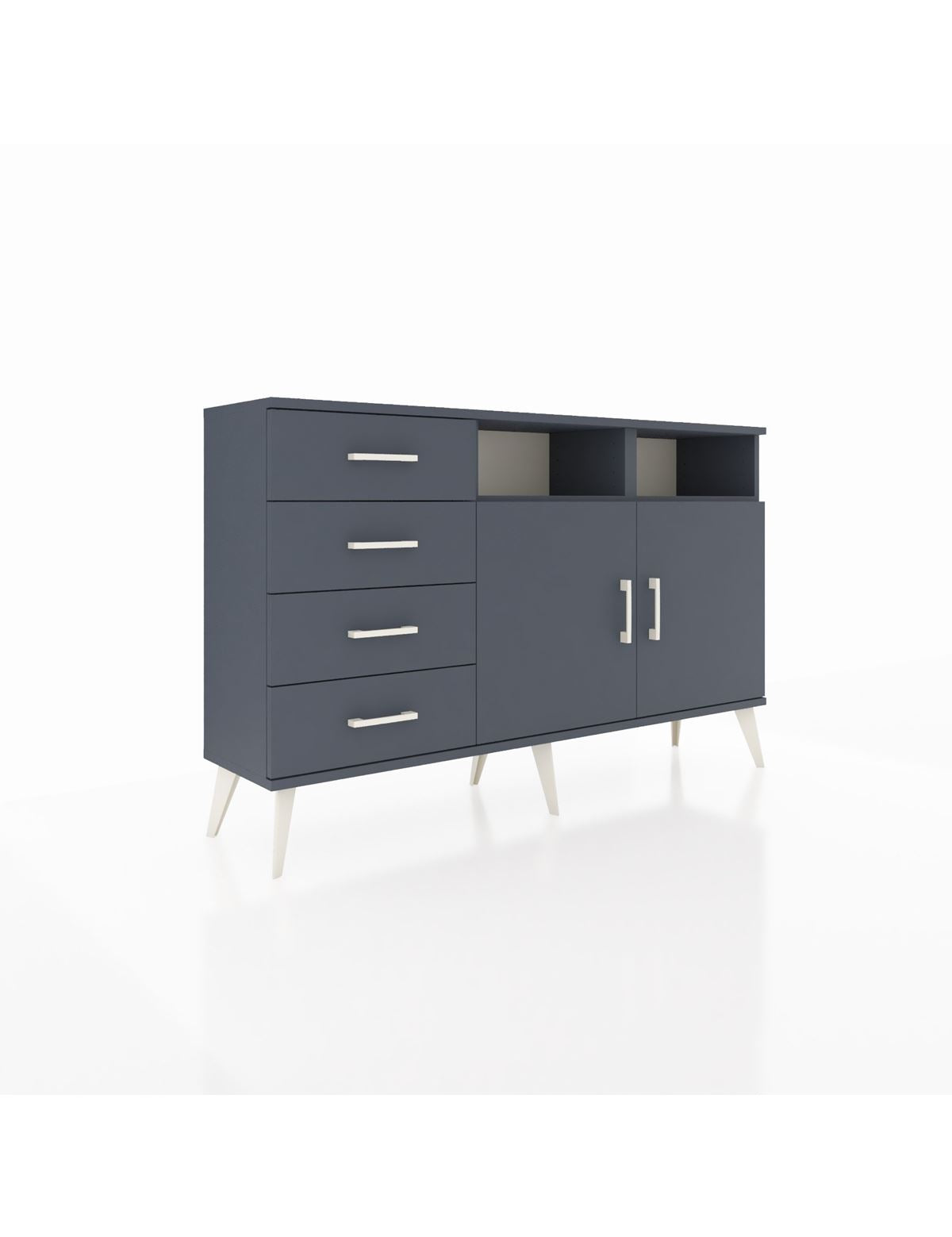Arges Konsol 4 Raflı 4 Çekmeceli 2 Kapaklı 132x30x83 - S144M029V17A