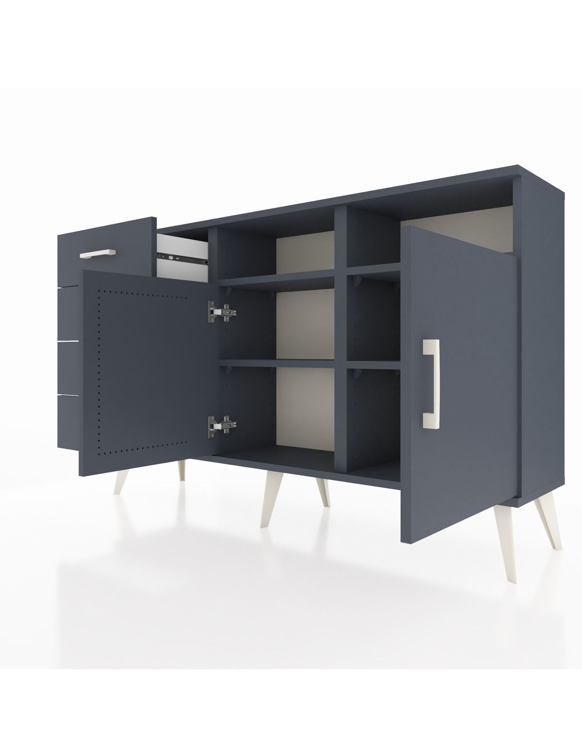 Arges Konsol 4 Raflı 4 Çekmeceli 2 Kapaklı 132x30x83 - S144M029V17A