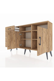 Arges Konsol 4 Raflı 4 Çekmeceli 2 Kapaklı 132x30x83 - S144M029V21A