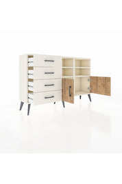Arges Konsol 4 Raflı 4 Çekmeceli 2 Kapaklı 132x30x83 - S144M030V01A