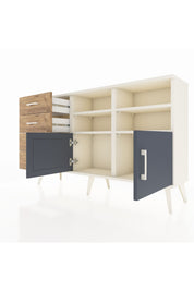 Arges Konsol 4 Raflı 4 Çekmeceli 2 Kapaklı 132x30x83 - S144M030V09A