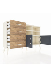 Arges Konsol 4 Raflı 4 Çekmeceli 2 Kapaklı 132x30x83 - S144M030V09A