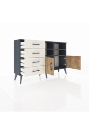 Arges Konsol 4 Raflı 4 Çekmeceli 2 Kapaklı 132x30x83 - S144M030V10A