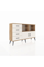 Arges Konsol 4 Raflı 4 Çekmeceli 2 Kapaklı 132x30x83 - S144M030V22A