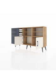 Arges Konsol 4 Raflı 4 Çekmeceli 2 Kapaklı 132x30x83 - S144M030V23A
