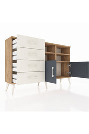 Arges Konsol 4 Raflı 4 Çekmeceli 2 Kapaklı 132x30x83 - S144M030V25A