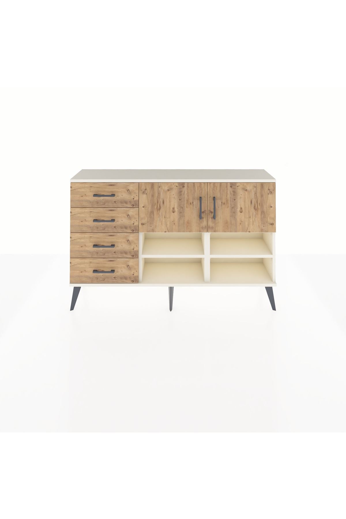 Arges Konsol 4 Raflı 4 Çekmeceli 2 Kapaklı 132x30x83 - S144M031V03A