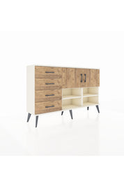 Arges Konsol 4 Raflı 4 Çekmeceli 2 Kapaklı 132x30x83 - S144M031V03A