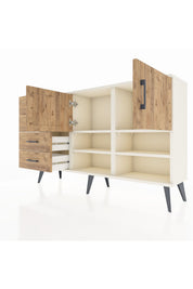 Arges Konsol 4 Raflı 4 Çekmeceli 2 Kapaklı 132x30x83 - S144M031V03A