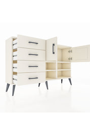 Arges Konsol 4 Raflı 4 Çekmeceli 2 Kapaklı 132x30x83 - S144M031V04A