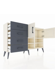Arges Konsol 4 Raflı 4 Çekmeceli 2 Kapaklı 132x30x83 - S144M031V05A