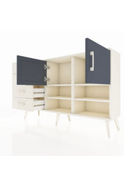 Arges Konsol 4 Raflı 4 Çekmeceli 2 Kapaklı 132x30x83 - S144M031V07A