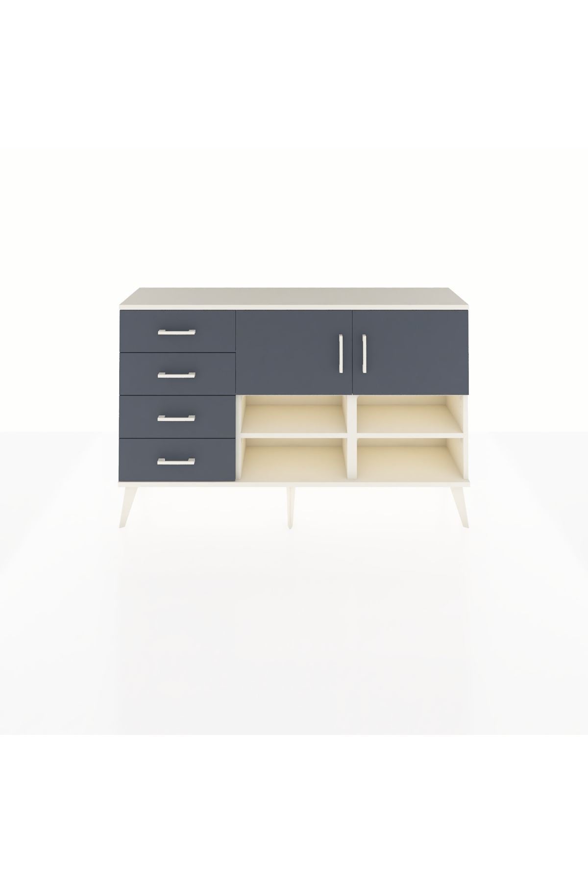 Arges Konsol 4 Raflı 4 Çekmeceli 2 Kapaklı 132x30x83 - S144M031V08A