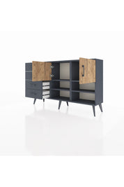 Arges Konsol 4 Raflı 4 Çekmeceli 2 Kapaklı 132x30x83 - S144M031V11A