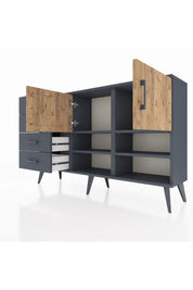 Arges Konsol 4 Raflı 4 Çekmeceli 2 Kapaklı 132x30x83 - S144M031V11A