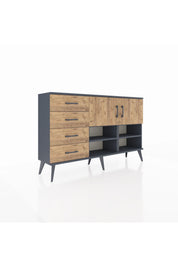 Arges Konsol 4 Raflı 4 Çekmeceli 2 Kapaklı 132x30x83 - S144M031V12A
