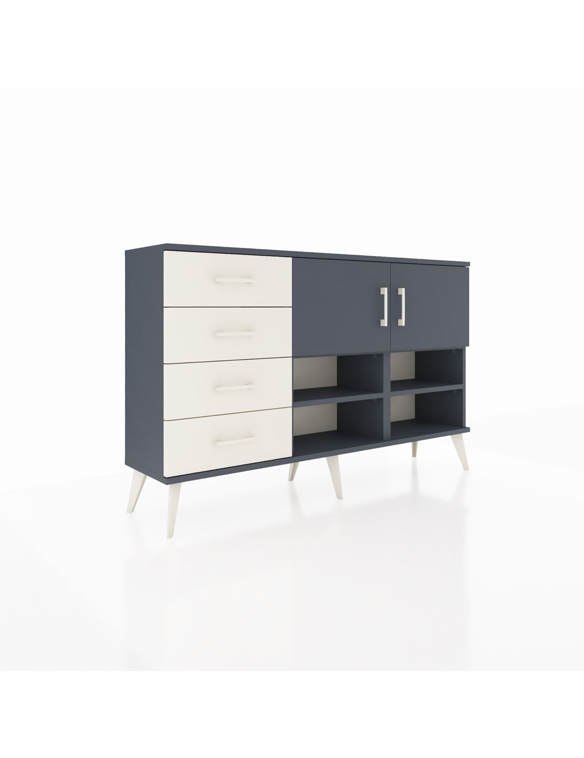 Arges Konsol 4 Raflı 4 Çekmeceli 2 Kapaklı 132x30x83 - S144M031V16A