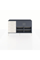 Arges Konsol 4 Raflı 4 Çekmeceli 2 Kapaklı 132x30x83