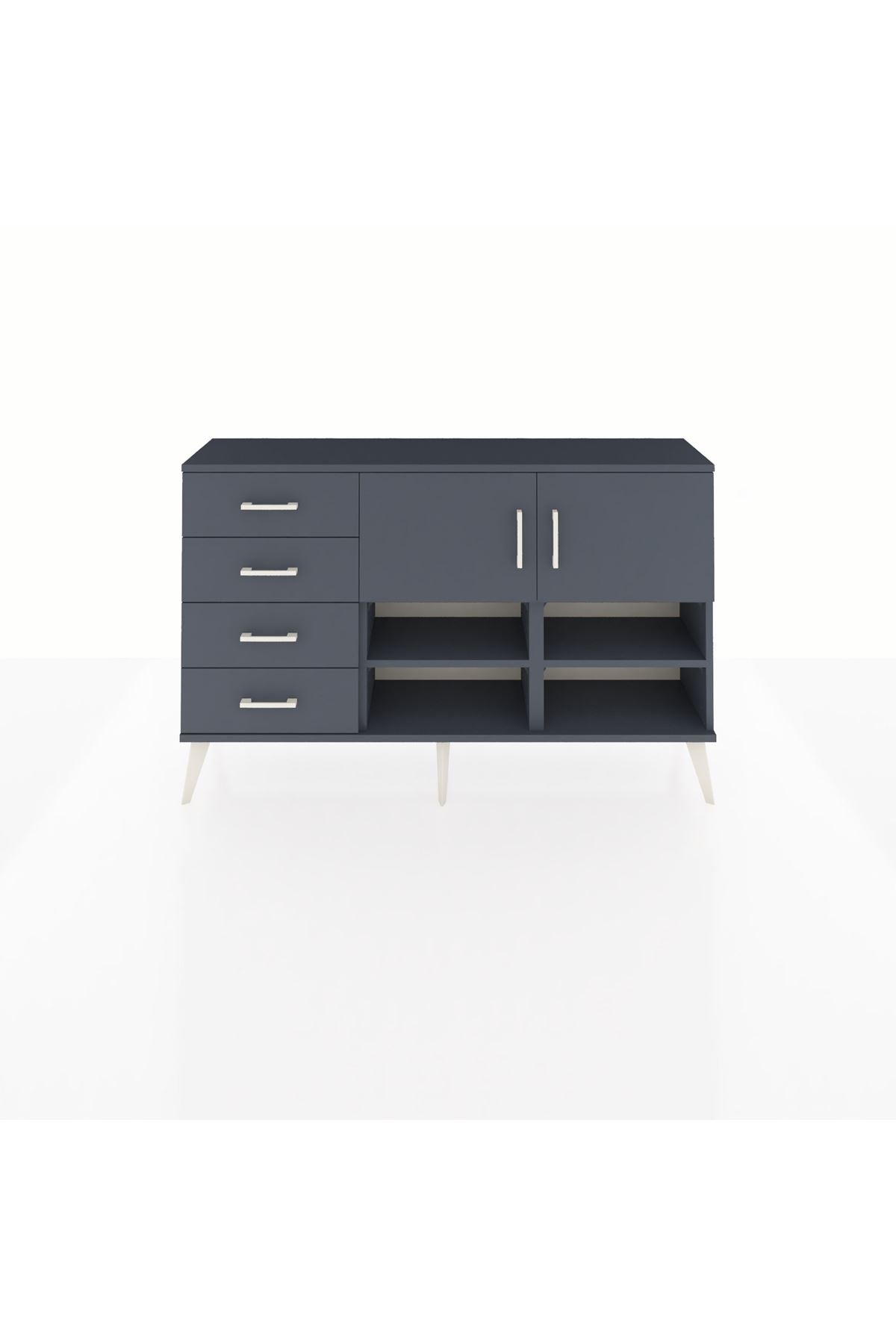 Arges Konsol 4 Raflı 4 Çekmeceli 2 Kapaklı 132x30x83 - S144M031V17A