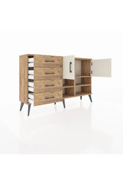 Arges Konsol 4 Raflı 4 Çekmeceli 2 Kapaklı 132x30x83 - S144M031V24A