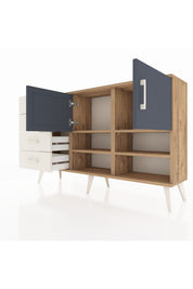 Arges Konsol 4 Raflı 4 Çekmeceli 2 Kapaklı 132x30x83 - S144M031V25A