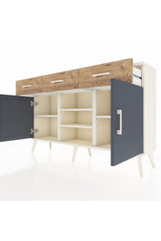 Arges Konsol 4 Raflı 3 Çekmeceli 2 Kapaklı 132x30x83 - S144M021V09A