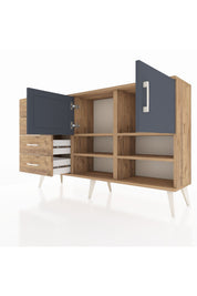 Arges Konsol 4 Raflı 4 Çekmeceli 2 Kapaklı 132x30x83 - S144M031V27A