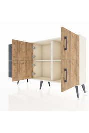 Arges Konsol 2 Raflı 4 Çekmeceli 4 Kapaklı 132x30x83 - S144M032V02A