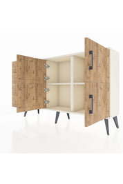 Arges Konsol 2 Raflı 4 Çekmeceli 4 Kapaklı 132x30x83 - S144M032V03A